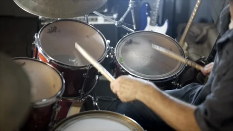 HD Drums Slo-Motion 6 Stock Footage 112072376