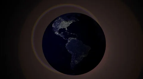 HD Earth at night with flare Stock Footage 34581883