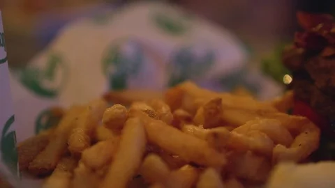 HD | Eating Fries Stock Footage 76708580