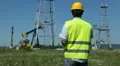 HD Engineer control at Fossil Fuel Energy, Oil Pump, Pumpjack, Old Pumping Unit HD Footage