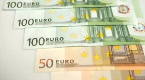 HD - Euro. camera flies over money_scene01 Stock Footage 8926666