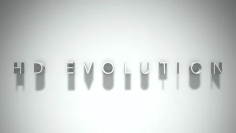 Hd evolution 3D title animation white text on a white background Stock Footage 299373349