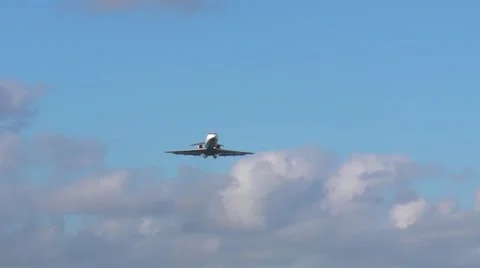 HD Executive  Jet Plane Taking Off From Airport Close View w audio Stock Footage 990184