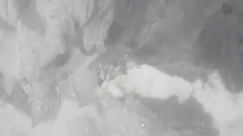 HD Fairy like sparkling winter tale, ice frozen water natural river background Stock Footage 22024944