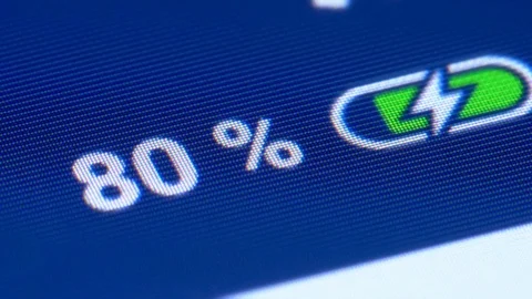 HD - Fast charging battery level. Close-up Stock Footage 100903083