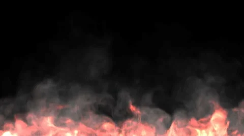 HD - Fire with smoke + alpha channel Stock Footage 8677168