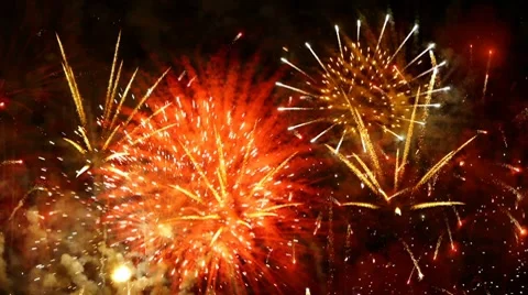HD - fireworks show Stock Footage