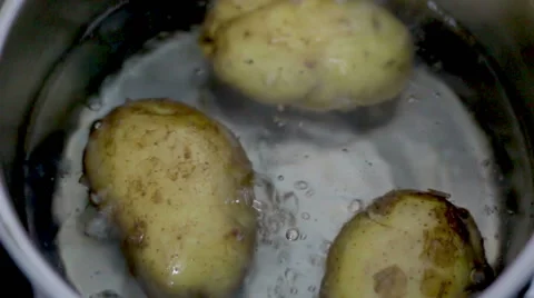 HD foootage of Boiling potatoes, close up top view Video stock 53008111
