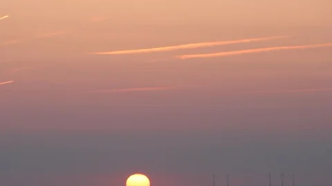 HD footage of a Orange Sun Stock Footage 94635582