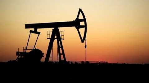 HD Fossil Fuel Energy, Oil Pump, Pumpjack, Old Pumping Unit, Jack Pump, Sunset Stock Footage