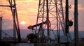 HD Fossil Fuel Energy, Oil Pump, Pumpjack, Old Pumping Unit, Jack Pump, Sunset HD Footage