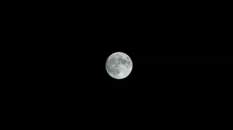 HD Full moon on dark sky Stock Footage 592064