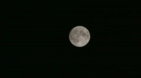 HD Full moon on dark sky Stock Footage 592067