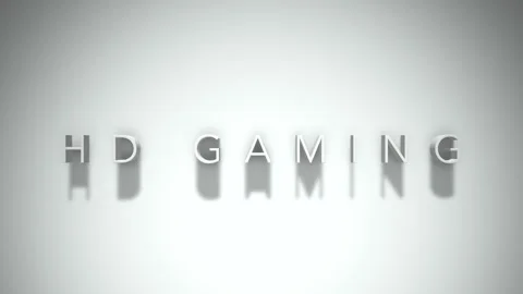 Hd gaming 3D title animation with shadows on a white background 스톡 동영상 297037431