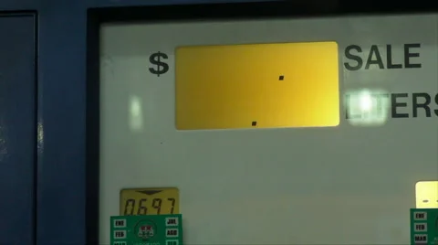 HD Gasoline Pump Display Stock Footage 1041947