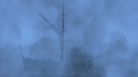 HD - Ghost ship Stock Footage 8101280