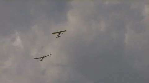 HD Glider towing plane Stock Footage 581476
