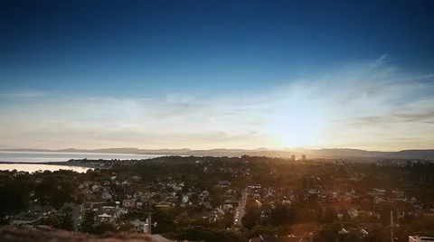 HD Gonzales Hill, Victoria BC, Timelapse Sunset Stock Footage