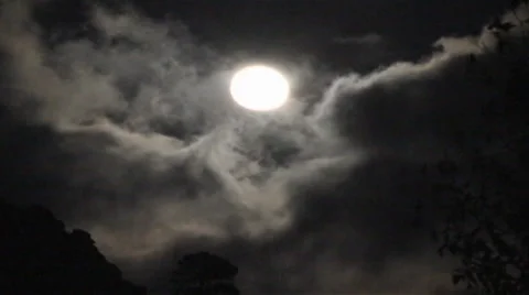 HD GOTHIC MOONLIGHT HALLOWEEN TIME LAPSE Stockbeeldmateriaal 39742506