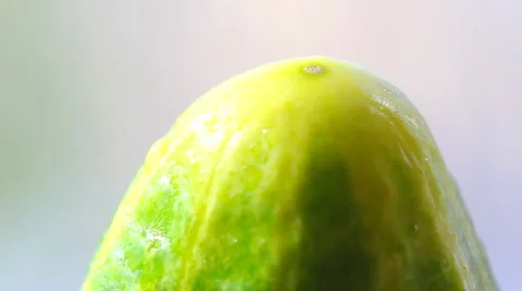 HD Green cucumber rotating Video stock 908224