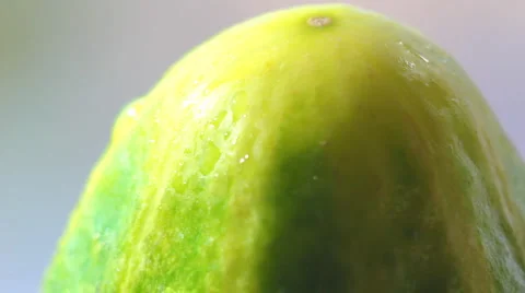 HD Green cucumber rotating Video stock 908231