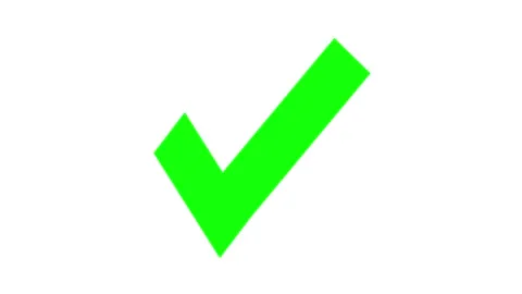 HD Green Tick Checkmark Popup Animation on White Background. Vídeo Stock 343138571