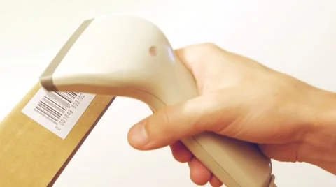 HD - Hand with BarCode Scanner Stock Footage 7727876