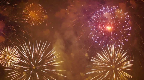 HD - Holiday fireworks Stock-Footage 29168366