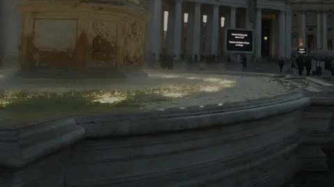HD Hyperlapse - Rome Vatican - Saint Peter square at dusk Stock Footage 86199368