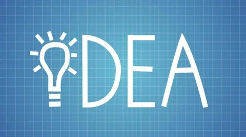 HD: Idea animation with light bulb (PAL) Stock Footage