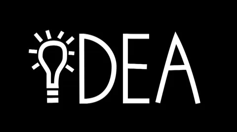 HD: Idea with light bulb animation (PAL) Video stock 10770568