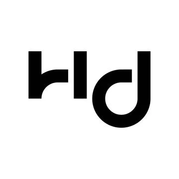 Hd initial letter vector logo Illustrazione stock