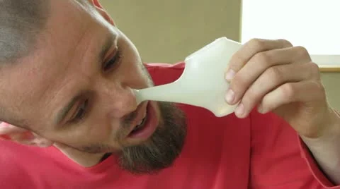 HD: Jala Neti - close up Stock Footage 10889654