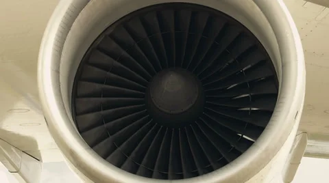 HD Jet engine of an airplane Stock Footage 34413852