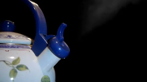 HD - Kettle boils. close-up Stock Footage 8776808