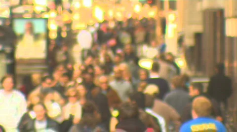 HD LARGE CROWD PEOPLE BLUR Stock Footage 389738