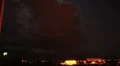 HD Lightning bolts strike in a distance as the moon lights the clouds time lapse HD 동영상