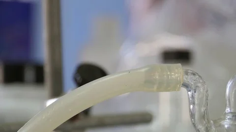 HD. Liquid of condensation passing through a tube. Stock Footage 78110166