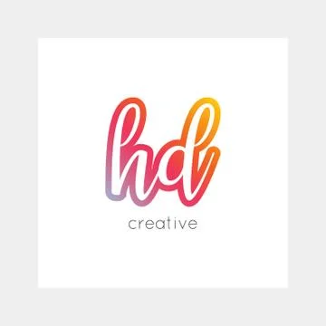HD logo, vector. Useful as branding, app icon, alphabet combination, clip-art 库存插图