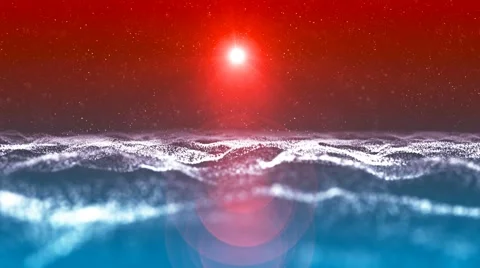 HD Loopable Background with nice abstract sea sunset Stock Footage