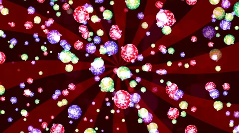 HD Loopable Background with nice falling xmas balls Video stock 68749367