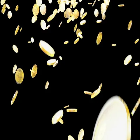 HD Loopable Background with nice falling coins Stock Footage 69297616