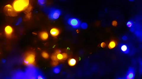 HD loopable video of blurred blinking Christmas lights Video stock 34123743