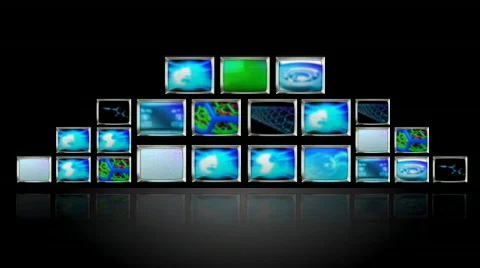 HD Looping Background TV Sets Video stock 524383