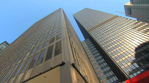 HD LOW ANGLE SKYSCRAPERS Stock Footage