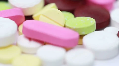 HD Macro, Loopable Colorful Medicine Pills 스톡 동영상 41452752