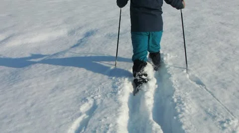 HD: Man backcountry Skiing In Deep Snow Stock Footage 10382303