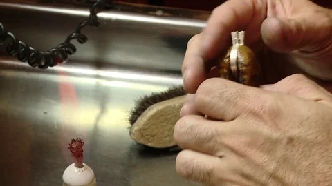 HD Manufacturing mold for ring Stock Footage 82618722