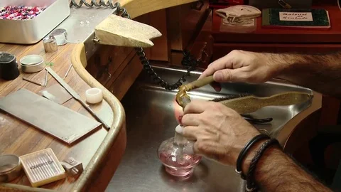 HD Manufacturing mold for ring Stock Footage 82618735