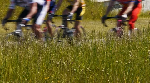 HD - Marathon. bicycle wheels Video stock 6166803